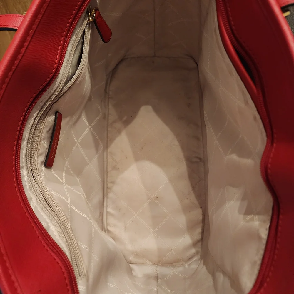 Michael Kors Red Tote Bag - Picture 10 of 16
